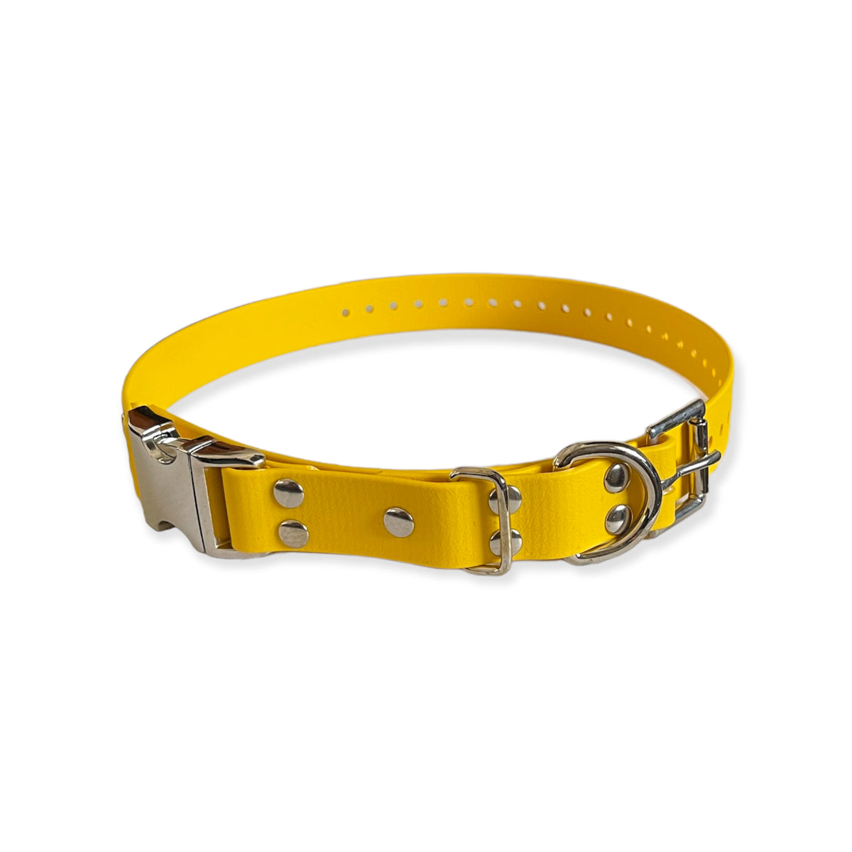 1" Quick Snap Black Biothane Collar