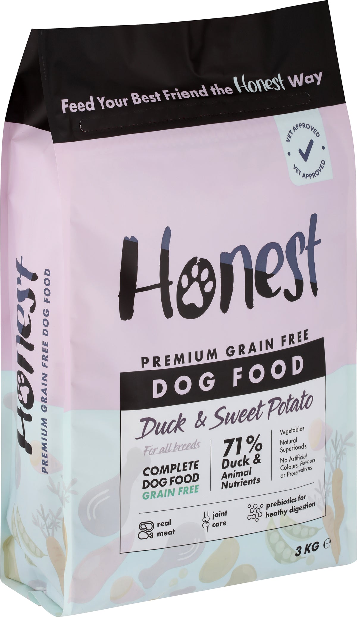 Honest Pet Collective Duck &amp; Sweet Potato | Grain-Free Dry Dog Food 3KG