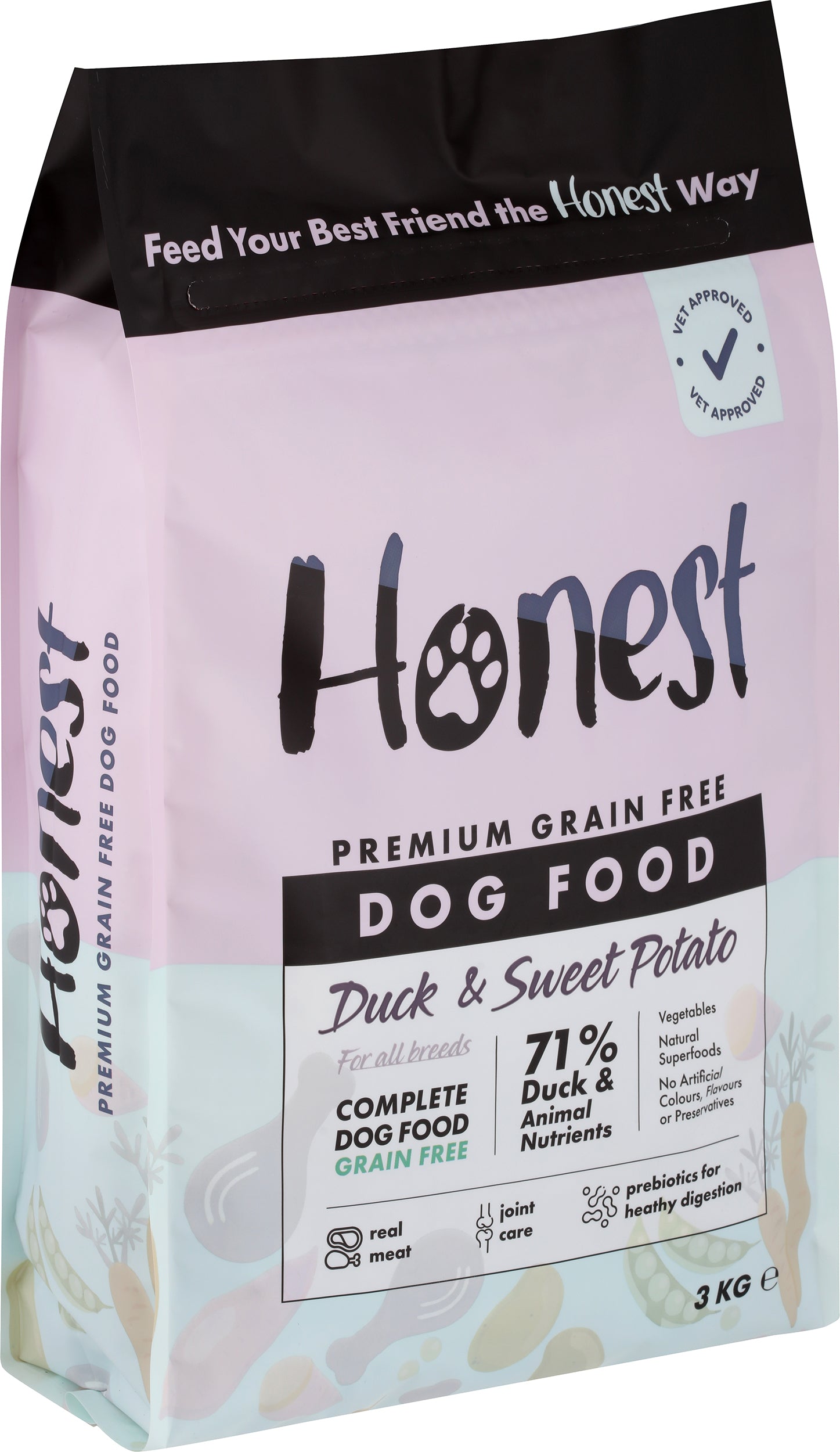 Honest Pet Collective Duck & Sweet Potato | Grain-Free Dry Dog Food 3KG