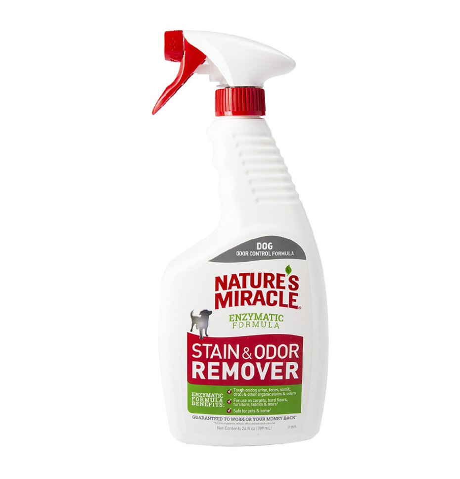 Nature&#39;s Miracle Unscented Stain and Odor Remover for Dogs - Powerful Cleaning Formula for Stubborn Stains and Odors. Ideal for Pet Owners. Size: 946ml.